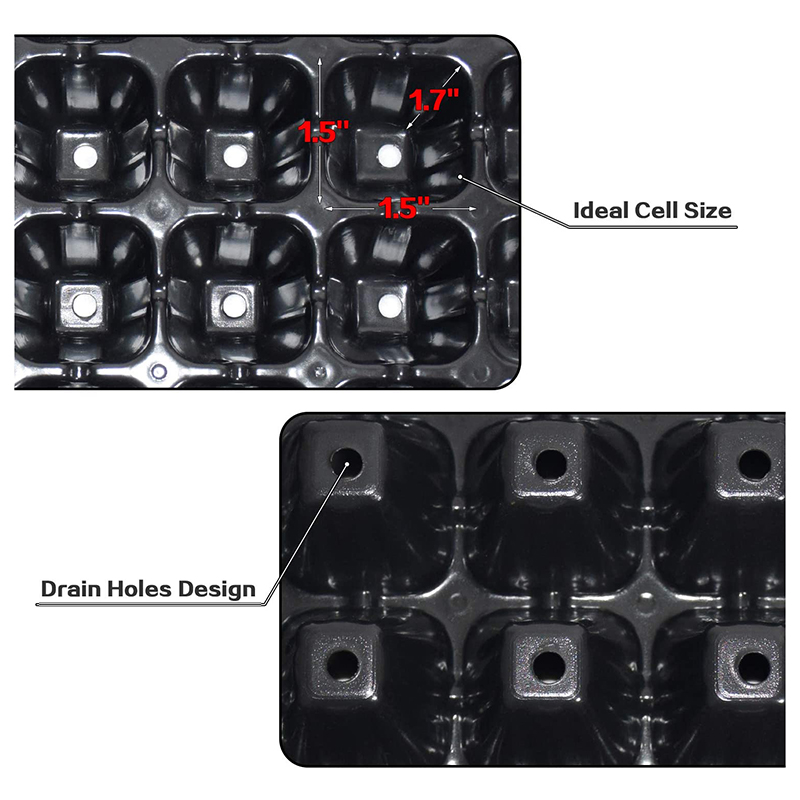 Propagation Tray 72 - VELIF-10-Pack Samen-Starterschale, 72 Zellen Sämlingsschalen mit