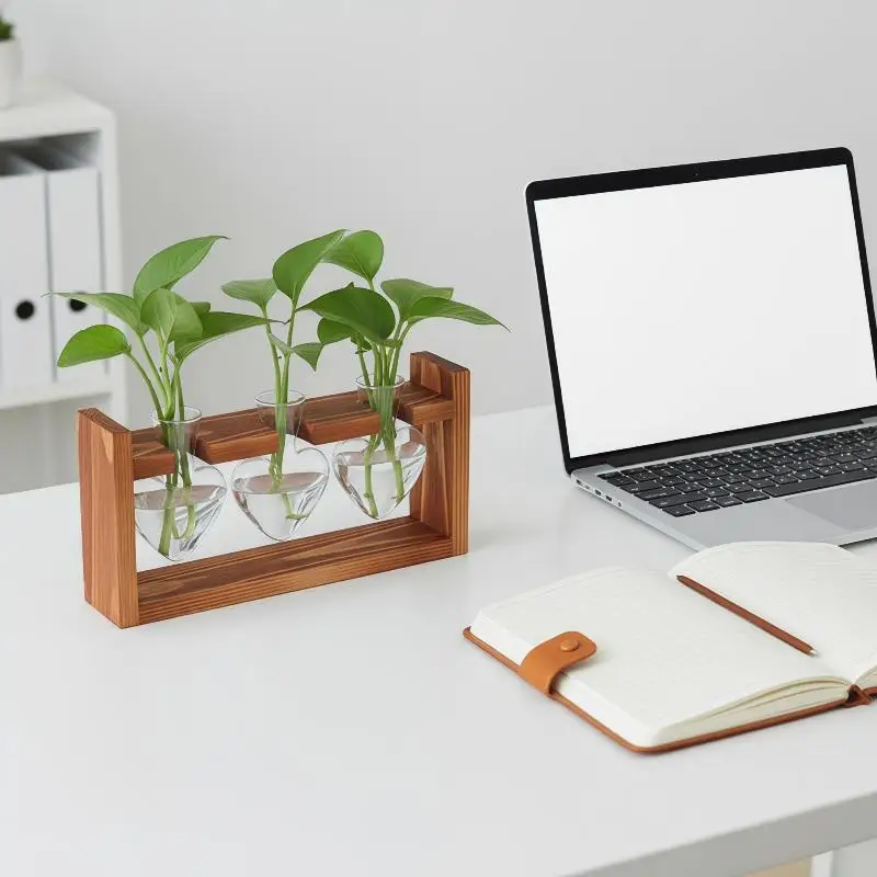 Propagation Station Vase - 〔20E〕 | Tisch-Pflanzgefäß aus Glas, Anzuchtstation,